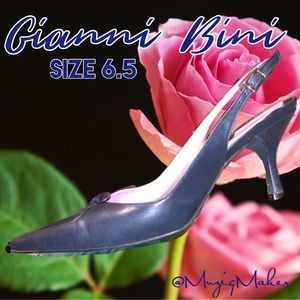 Gianni Bini Sling Back Pumps - Navy Blue - sz 6.5